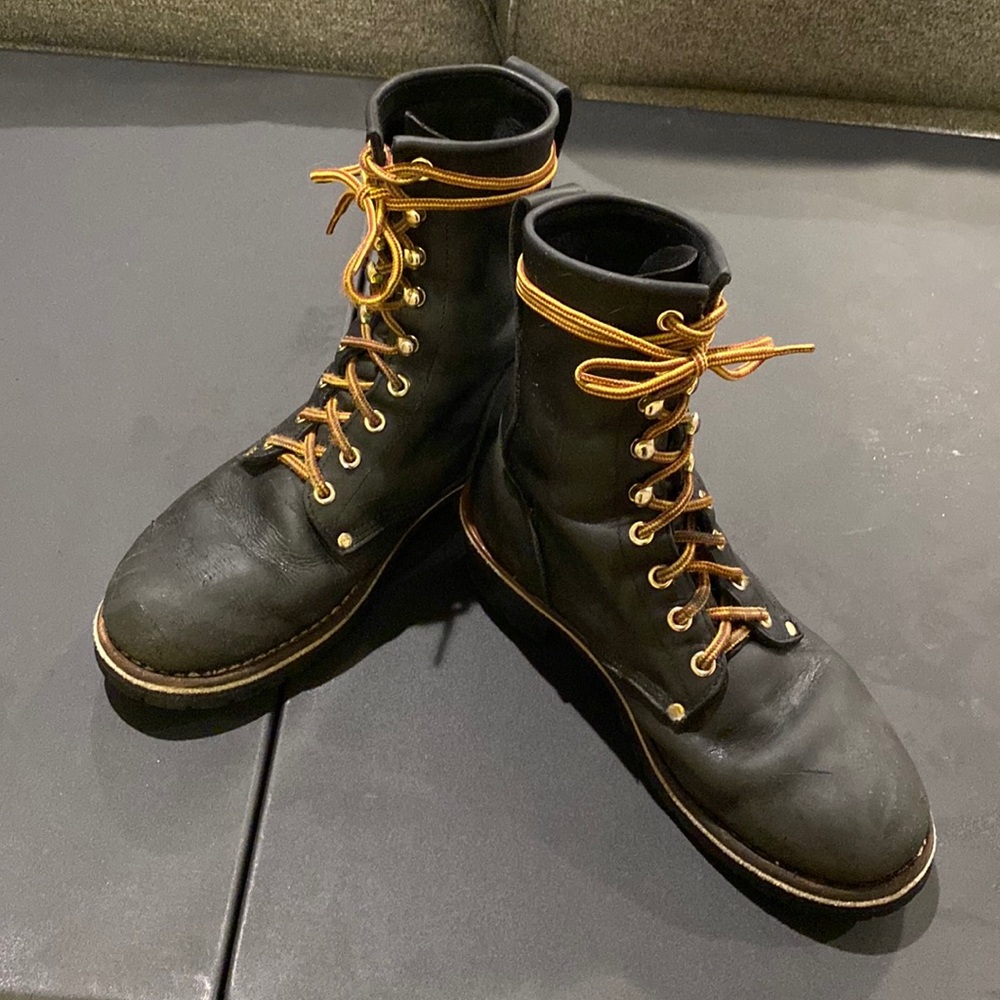 Georgia Boot 8” Soft Toe Loggers in Black
